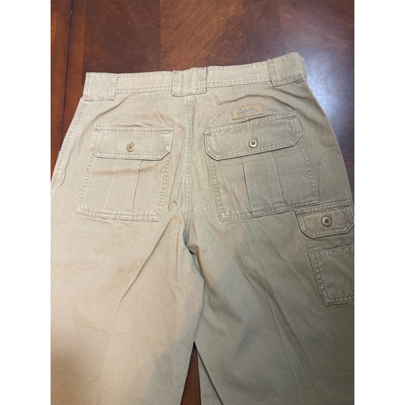 Cabela's Men's Cargo Pants Khaki 100% Cotton Outdoor Hiking Workwear W32 L32 - Picture 6 of 8
